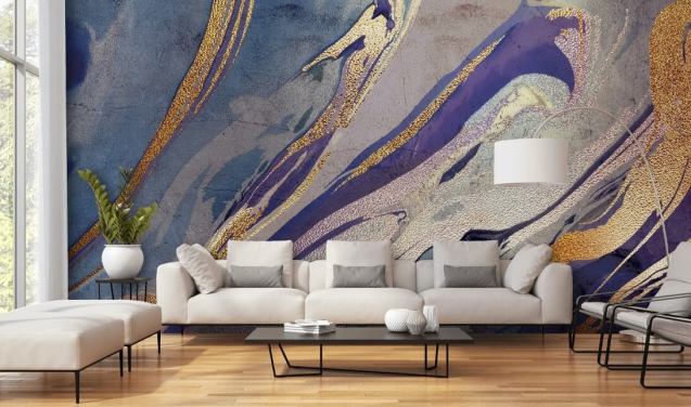 Blue Marble Marble Wallpaper