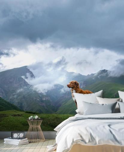 ginger retriever on mountain top wallpaper ginger retriever on mountain top wallpaper