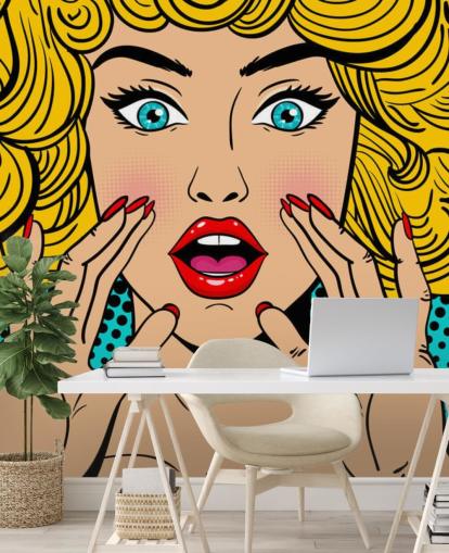 curly haired blond woman shouting wallpaper curly haired blond woman shouting wallpaper