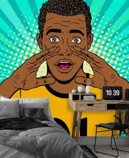 Soccer Shout Pop Art Wallpaper Soccer Shout Pop Art Wallpaper