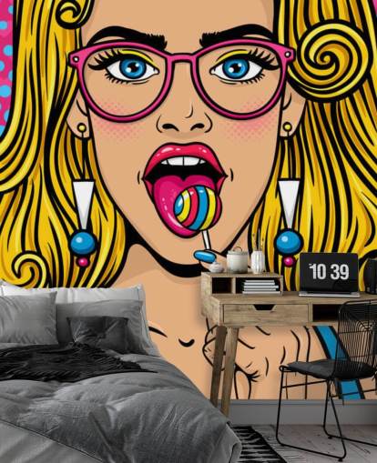 Pop Art Lollypop Bright Wallpaper Pop Art Lollypop Bright Wallpaper
