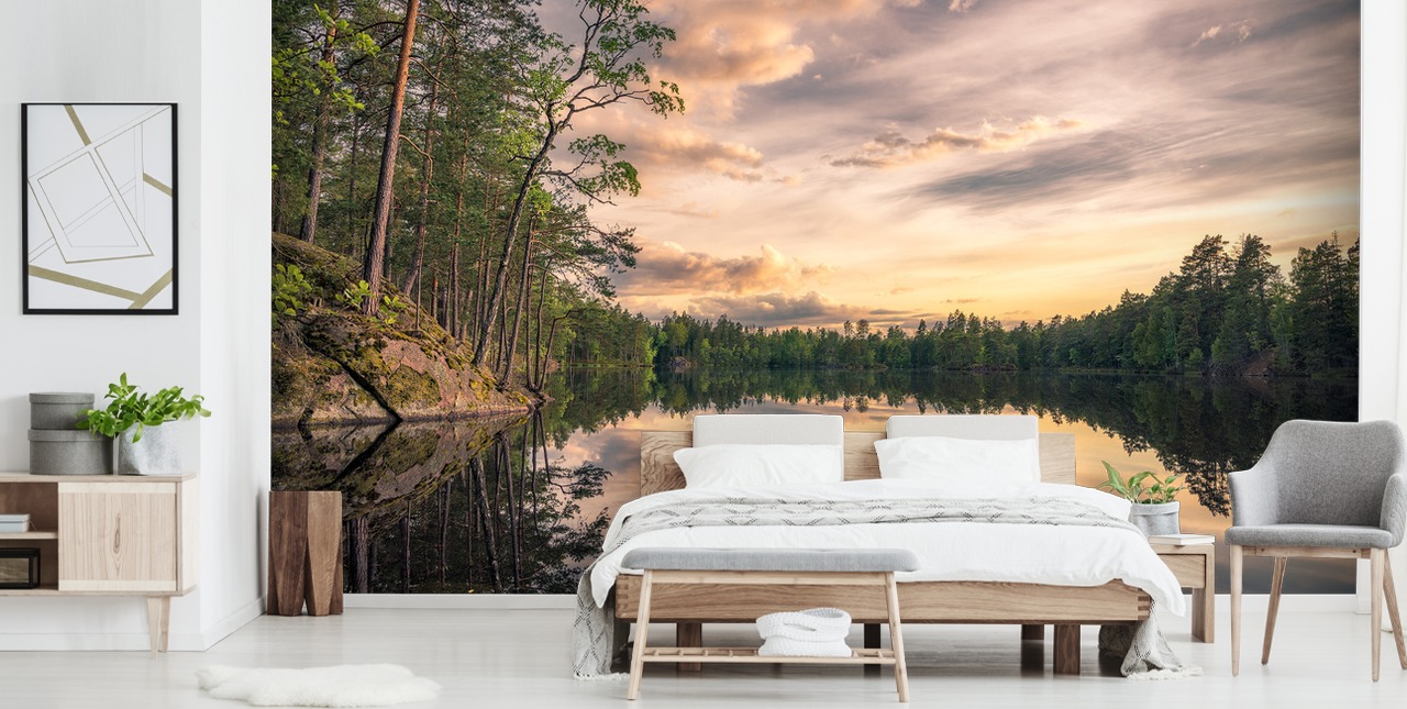 Lake tarmsjön Sweden wall mural with reflections Lake tarmsjön Sweden wall mural with reflections