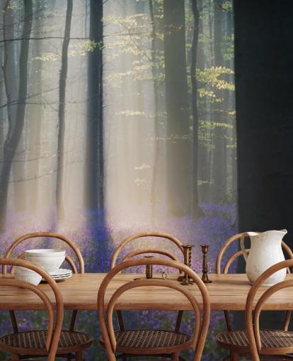 papel de parede de madeira misty bluebell papel de parede de madeira misty bluebell