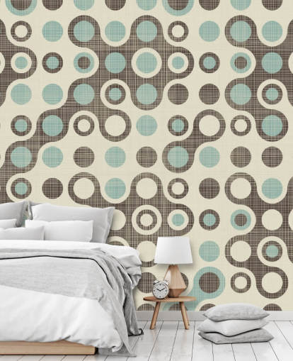 Papier Peint Cercle Bleu et Gris Papier Peint Cercle Bleu et Gris