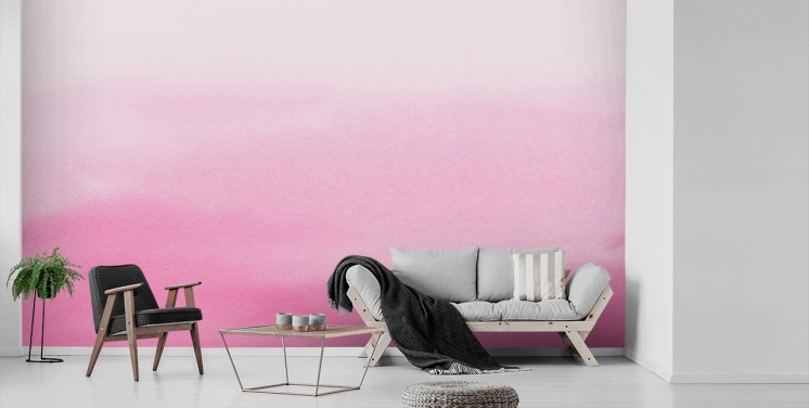 pink omber wallpaper called Pink Fade for bedrooms