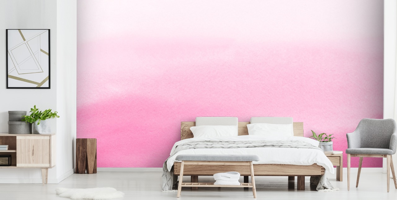pink omber wallpaper called Pink Fade for bedrooms