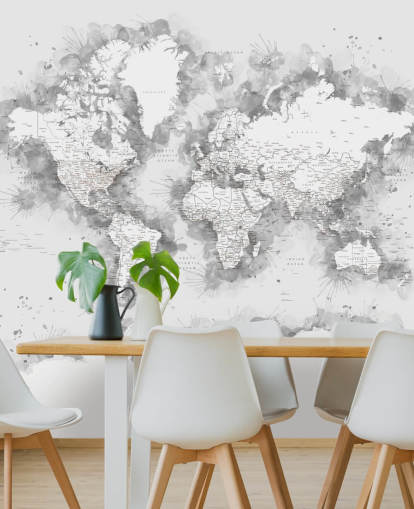 mapa del mundo en acuarela gris con gran parte de papel tapiz antártico mapa del mundo en acuarela gris con gran parte de papel tapiz antártico