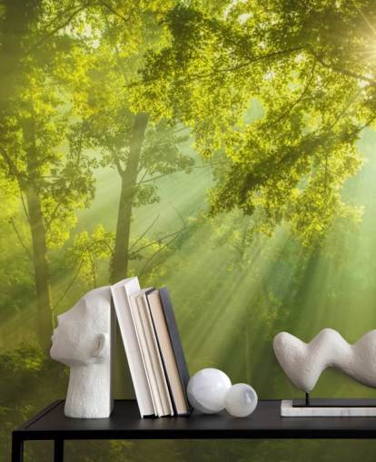 green custom forest wallpaper mural called The Forest of Heaven for living rooms green custom forest wallpaper mural called The Forest of Heaven for living rooms