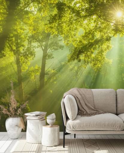 green custom forest wallpaper mural called The Forest of Heaven for living rooms green custom forest wallpaper mural called The Forest of Heaven for living rooms