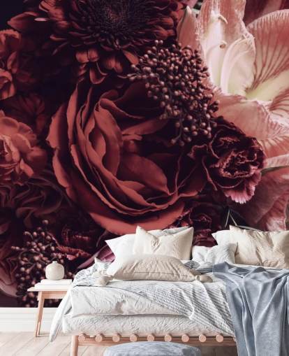 pink, rød og lilla blomster tapet pink, rød og lilla blomster tapet