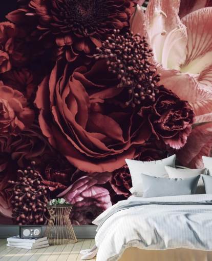 rosa, röd och lila blommig tapet rosa, röd och lila blommig tapet