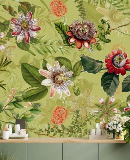 red flowers on green background wallpaper red flowers on green background wallpaper