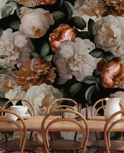 off-white and brassy-pink florals wallpaper off-white and brassy-pink florals wallpaper