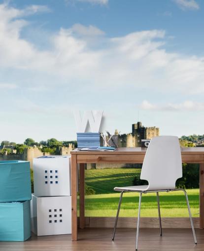 customizable landscape wallpaper mural called Alnwick Castle for home offices, bedrooms and businesses customizable landscape wallpaper mural called Alnwick Castle for home offices, bedrooms and businesses