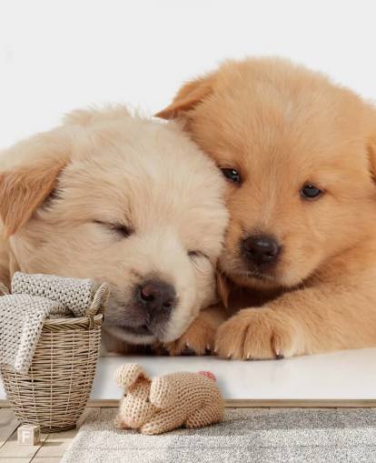 Cute Labrador Puppies Wall Mural Cute Labrador Puppies Wall Mural