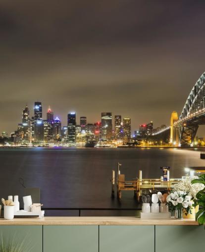 på natten Sydney bridge tapet på natten Sydney bridge tapet