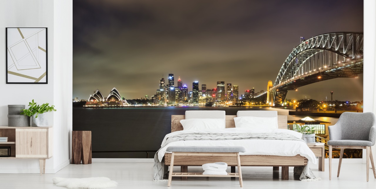 at night sydney bridge wallpaper