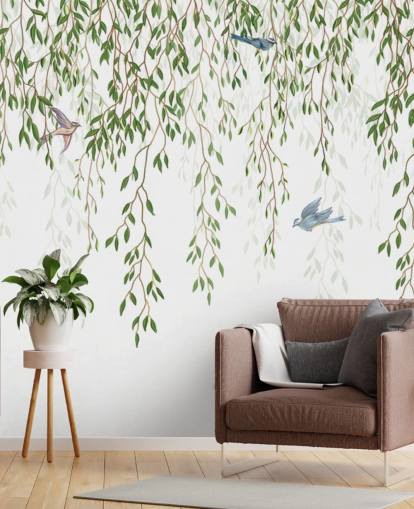 mural de papel pintado de chinoiserie personalizable blanco y verde llamado Chinoiserie Chandelier para dormitorios mural de papel pintado de chinoiserie personalizable blanco y verde llamado Chinoiserie Chandelier para dormitorios