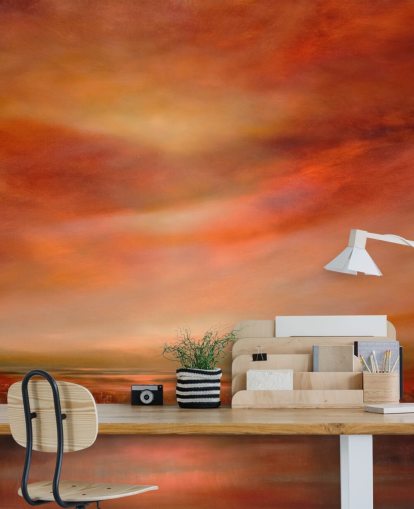 papel de parede de paisagem abstrata laranja e vermelho papel de parede de paisagem abstrata laranja e vermelho