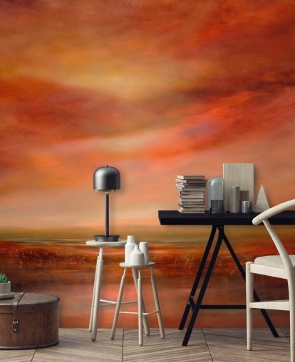 orange und rote abstrakte Landschaftstapete orange und rote abstrakte Landschaftstapete