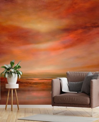 papel de parede de paisagem abstrata laranja e vermelho papel de parede de paisagem abstrata laranja e vermelho