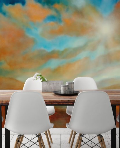 orange Hügel und orange Wolken Tapete orange Hügel und orange Wolken Tapete