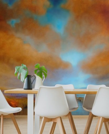 fond d'écran ciel nuageux orange et bleu sur la bruyère fond d'écran ciel nuageux orange et bleu sur la bruyère