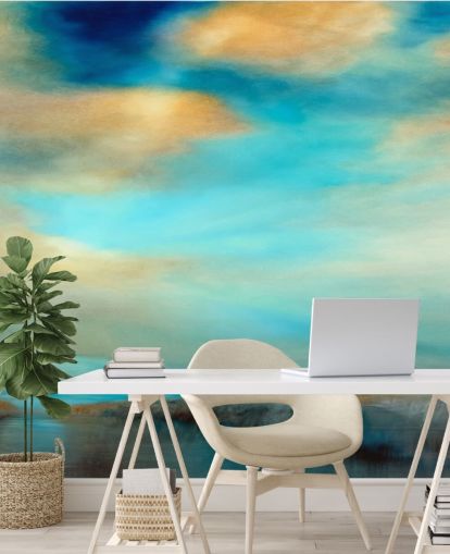 pintura de un amplio fondo de pantalla azul y por qué cielo sobre un río pintura de un amplio fondo de pantalla azul y por qué cielo sobre un río