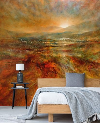 pintura de fondo de pantalla de paisaje naranja y rojo pintura de fondo de pantalla de paisaje naranja y rojo