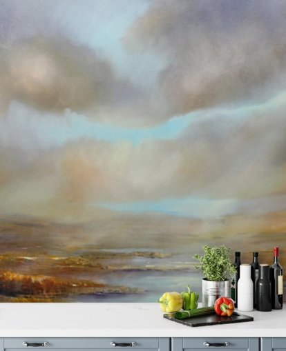 cloudy sky over autumn heathland wallpaper cloudy sky over autumn heathland wallpaper