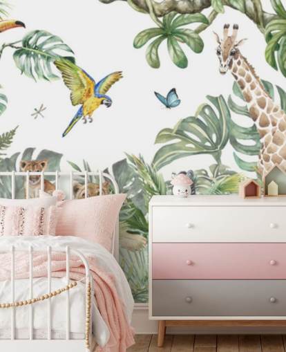 animals in jungle painting wallpaper animals in jungle painting wallpaper