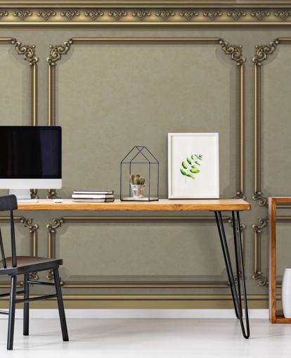 papel de parede do painel de cor bege e dourado papel de parede do painel de cor bege e dourado