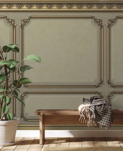 papel de parede do painel de cor bege e dourado papel de parede do painel de cor bege e dourado