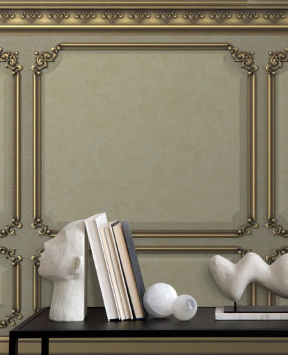 beige och guldfärg panel tapeter beige och guldfärg panel tapeter