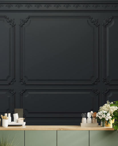 papel de parede de painel preto com detalhes antigos papel de parede de painel preto com detalhes antigos