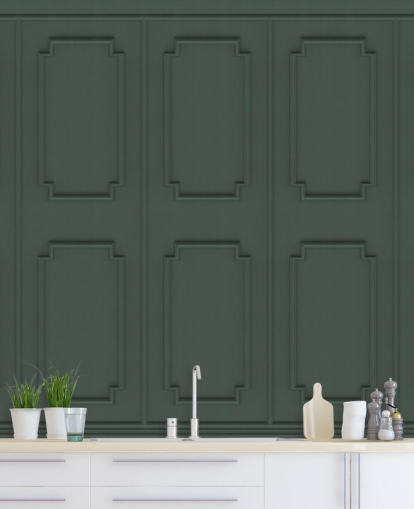 mørkegrønn panel tapet mørkegrønn panel tapet