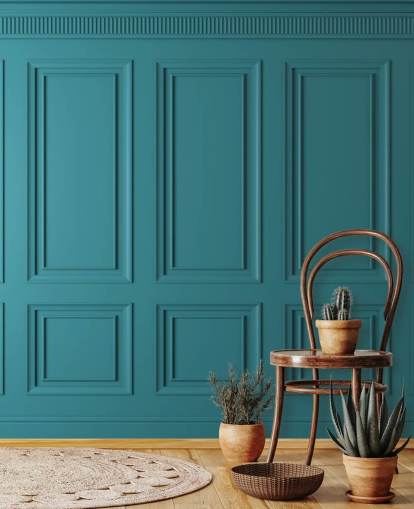 teal-grön rektangel och fyrkantig panel tapet teal-grön rektangel och fyrkantig panel tapet