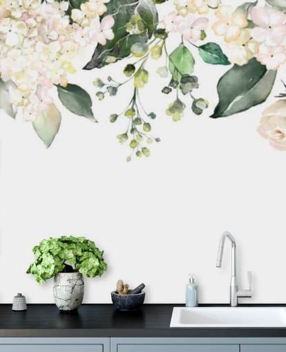 vita och gröna blommor hänger ner tapeter vita och gröna blommor hänger ner tapeter