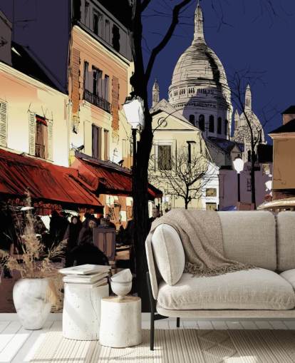 Abstract Paris Street Wall Mural Abstract Paris Street Wall Mural