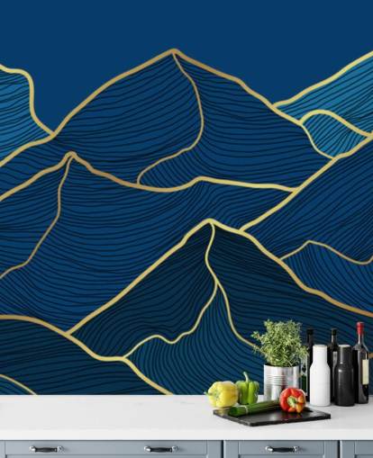 gold and navy blue line mountains wallpaper gold and navy blue line mountains wallpaper
