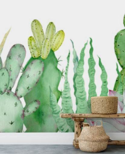 watercolour cacti wallpaper watercolour cacti wallpaper