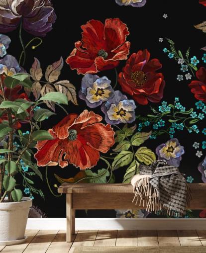 Dark Poppies Poppy Wallpaper Dark Poppies Poppy Wallpaper