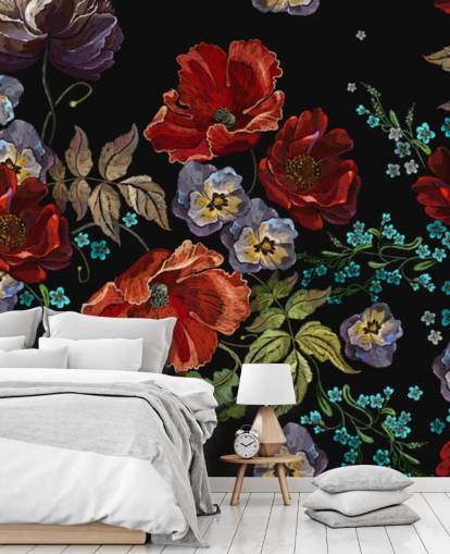 Dark Poppies Poppy Wallpaper Dark Poppies Poppy Wallpaper