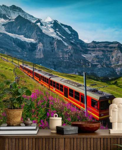 Switzerland Train Transport Wall Mural Switzerland Train Transport Wall Mural