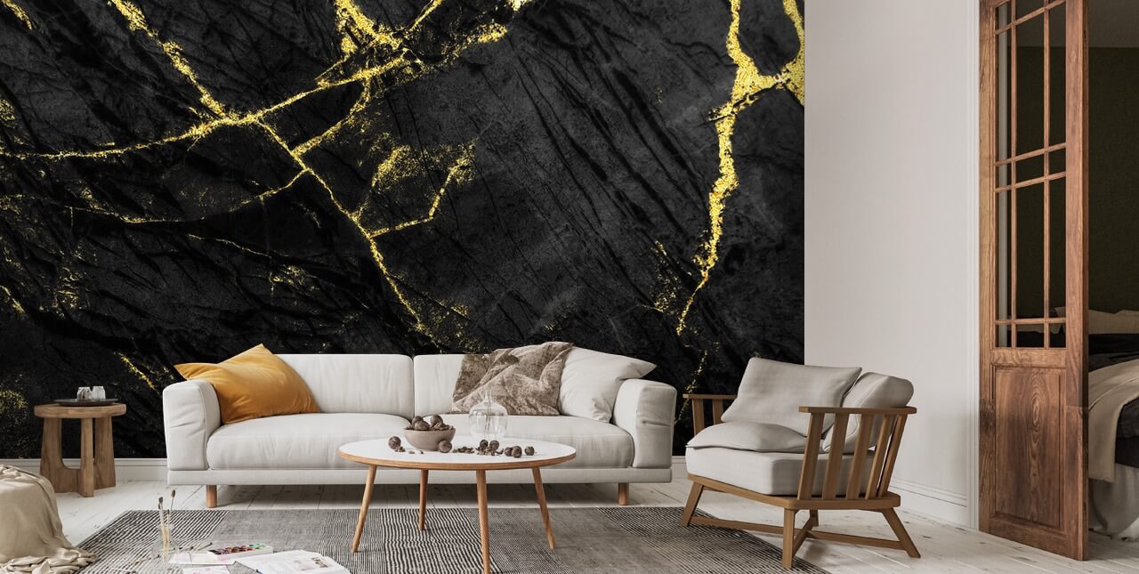 Gold marble outlet wallpaper