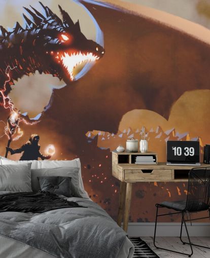 fire breathing dragon and wizard wallpaper fire breathing dragon and wizard wallpaper