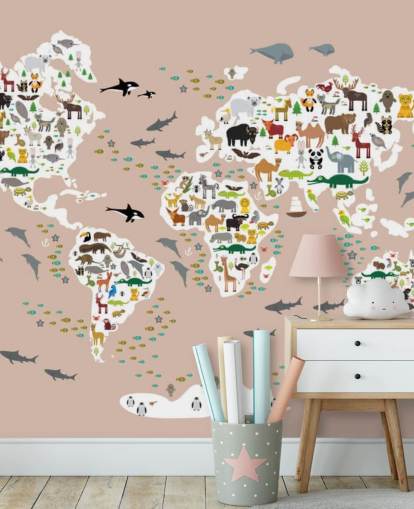 colourful animal world map wallpaper colourful animal world map wallpaper