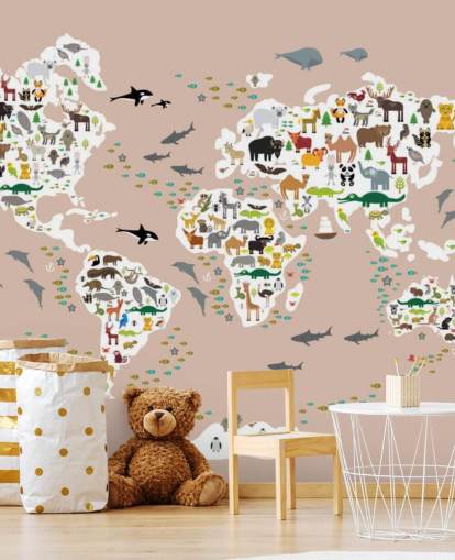 colourful animal world map wallpaper colourful animal world map wallpaper