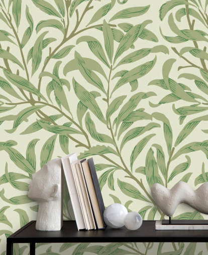 Adesivo murale Willow Bough con foglie verdi di William Morris Adesivo murale Willow Bough con foglie verdi di William Morris