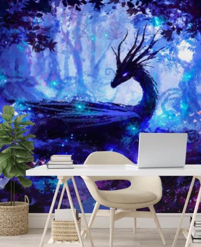 donker drakenbos behang donker drakenbos behang